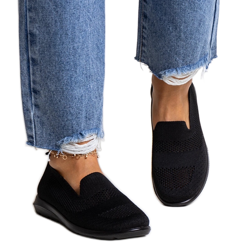 Las zapatillas negras de Rahim con suela de espuma negro