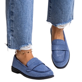 Mocasines Mogha azul strass Mocasines Mogha azul strass