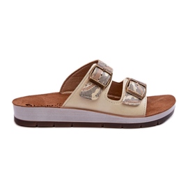 Chanclas Mujer Cómodas Con Hebillas Inblu CP000045 Dorado