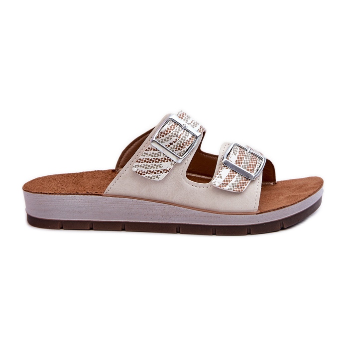Chanclas Mujer Cómodas Con Hebillas Inblu CP000045 Beige