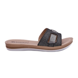 Chanclas Mujer Cómodas Brillantes Inblu BA000050 Negro