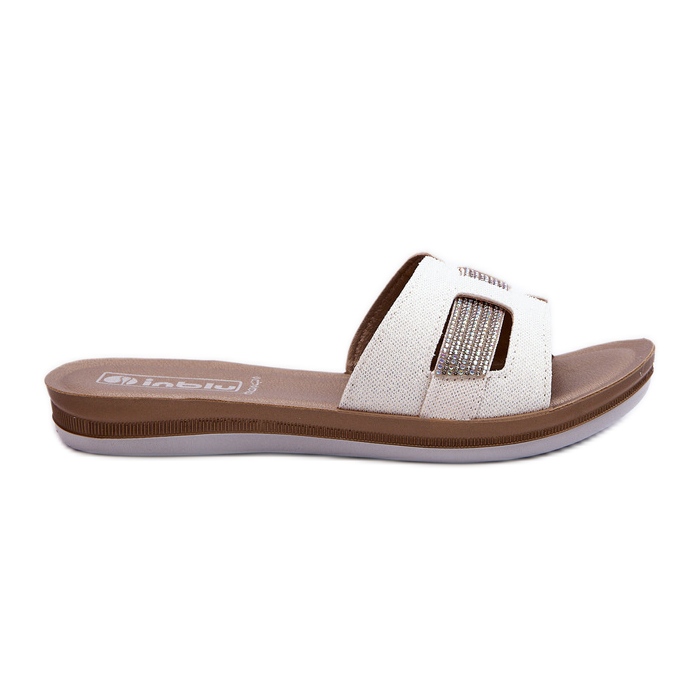 Chanclas Mujer Cómodas Brillantes Inblu BA000050 Blanco