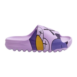 Chanclas De Goma Con Estampado De Monstruos Morados violeta