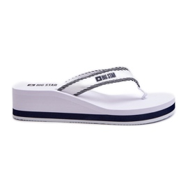 Chanclas de Cuña Mujer Big Star NN274A726 Blanco