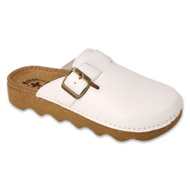 Zapatillas de mujer Dr.ORTO Befado con fondo de piel 179D004 blanco