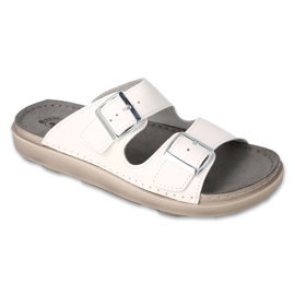 Zapatillas de hombre Dr.ORTO Befado, fondo de piel, 179M001, blanco