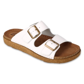 Zapatillas de hombre Dr.ORTO Befado, fondo de piel, 179M003, blanco
