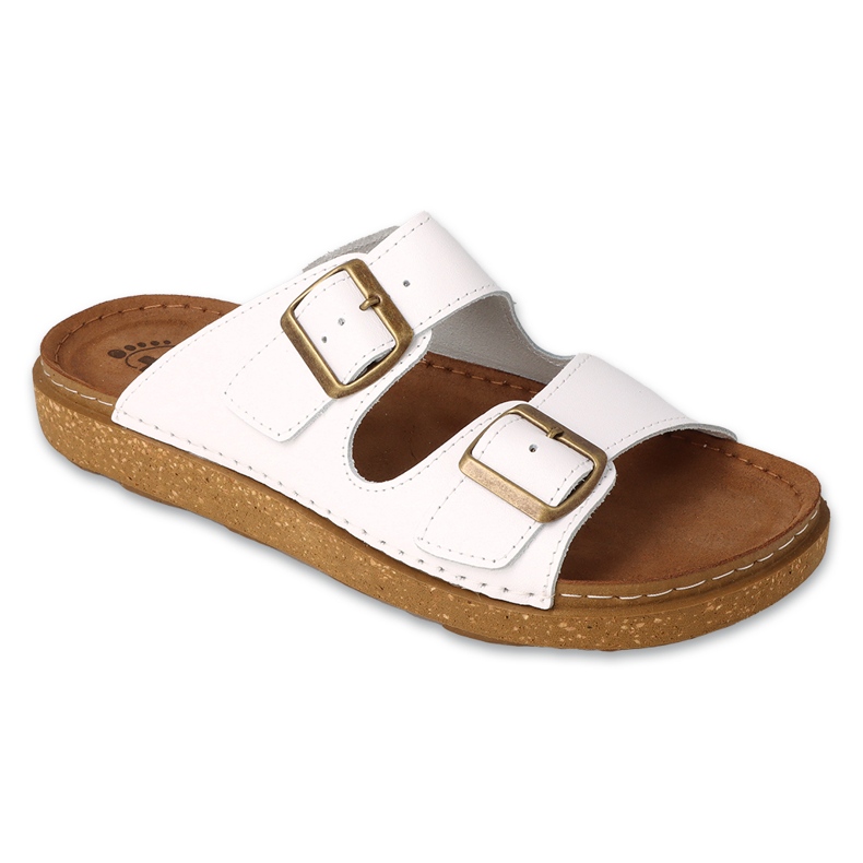 Zapatillas de hombre Dr.ORTO Befado, fondo de piel, 179M003, blanco