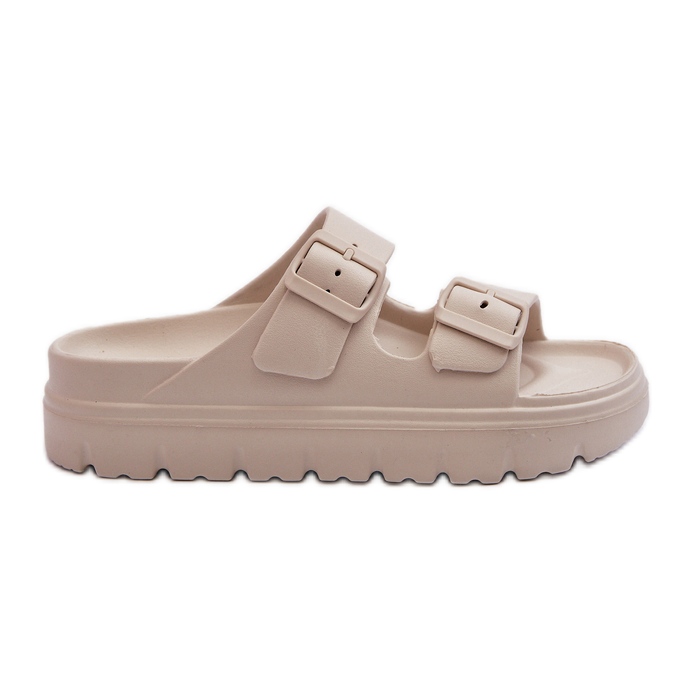 EVento Chanclas Mujer Melorea Espuma Beige con Plataforma