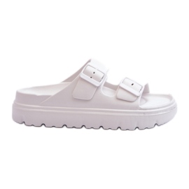 Chanclas de Mujer de Espuma con Plataforma Blanco Melorea