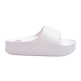 Chanclas con plataforma de espuma Airaplea para mujer, color blanco Chanclas con plataforma de espuma Airaplea para mujer, color blanco