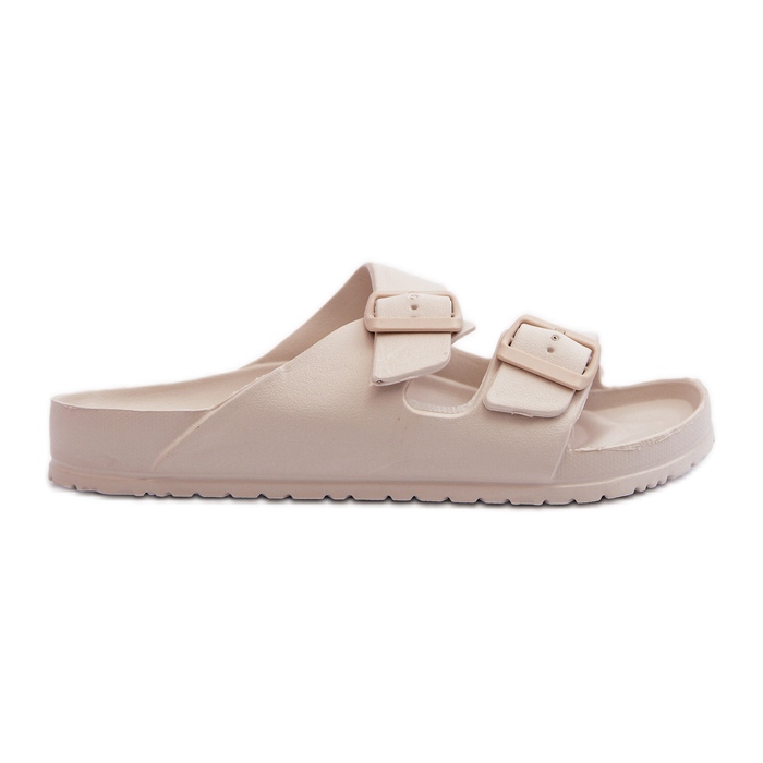 Chanclas De Mujer De Espuma Con Hebillas Beige Luciene
