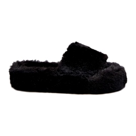 Pantuflas de Mujer de Pelo Negro Stepia