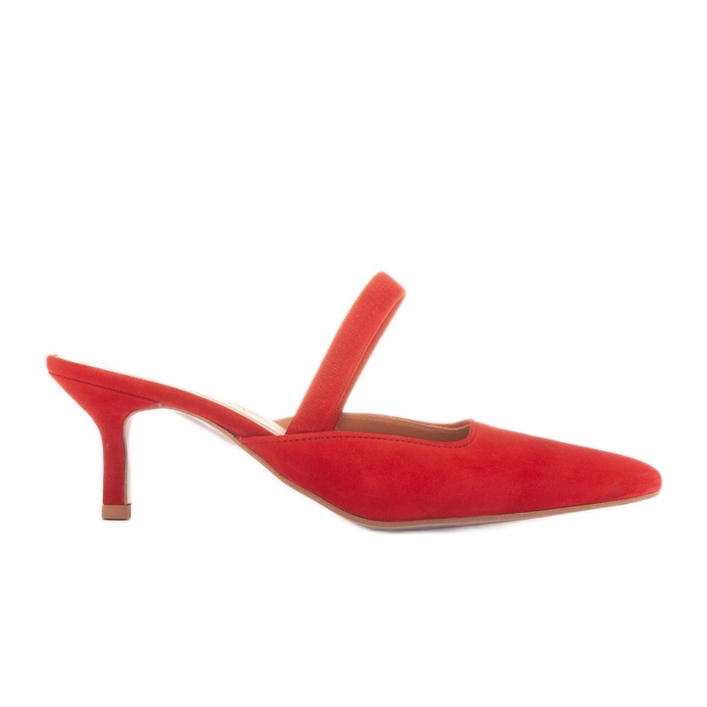 Marco Shoes Las chanclas de Emilian rojo