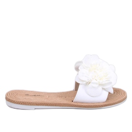 Chanclas suaves con flores Diaye White blanco
