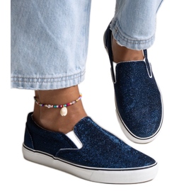 Zapatillas brillantes azul marino de Lublubah