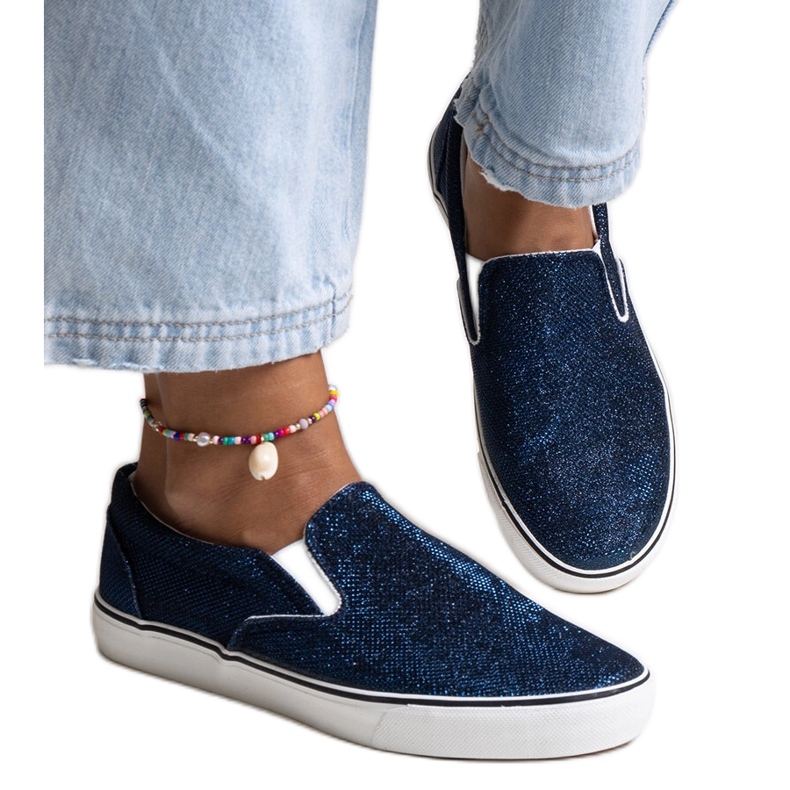 Zapatillas brillantes azul marino de Lublubah