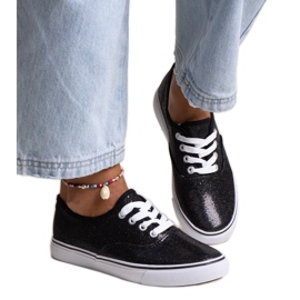 Zapatillas Merri negras brillantes negro