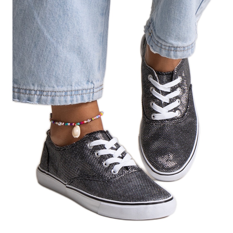 Zapatillas Carroline negras brillantes negro