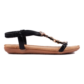 Sandalias planas ligeras negras negro