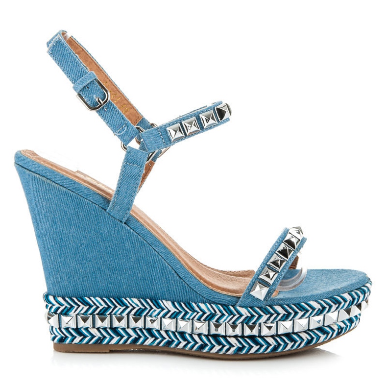 Comer Sandalias Cuña Jets azul