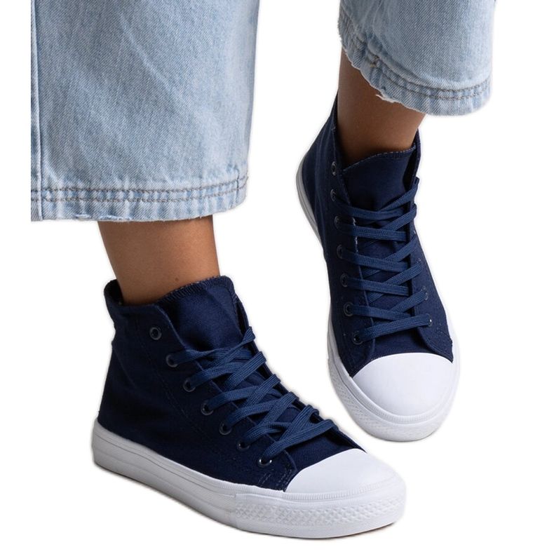 Bez marki Zapatillas altas azul marino de Ghanem
