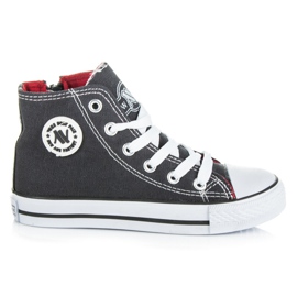 New Age Zapatillas con cremallera para niños gris