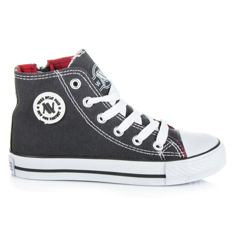 New Age Zapatillas con cremallera para niños gris