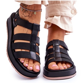 Sandalias Veganas Velcro Mujer ZAXY JJ285017 negro