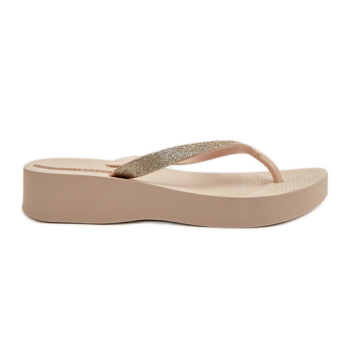 Chanclas de mujer con tira de purpurina 83386 Ipanema Mesh Chic Plat Fem Beige