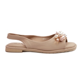 Sandalias Mujer Con Adornos S.Barski KV27-004 Beige