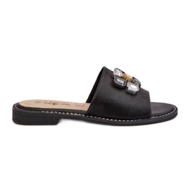 Chanclas de Mujer Con Adornos S.Barski KV27-031 Negro