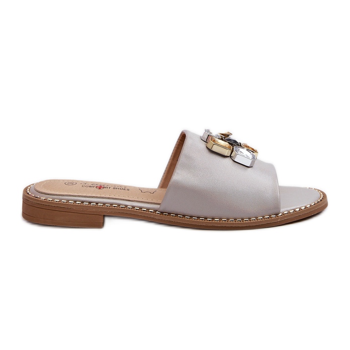 Chanclas Mujer Con Adornos S.Barski KV27-031 Beige