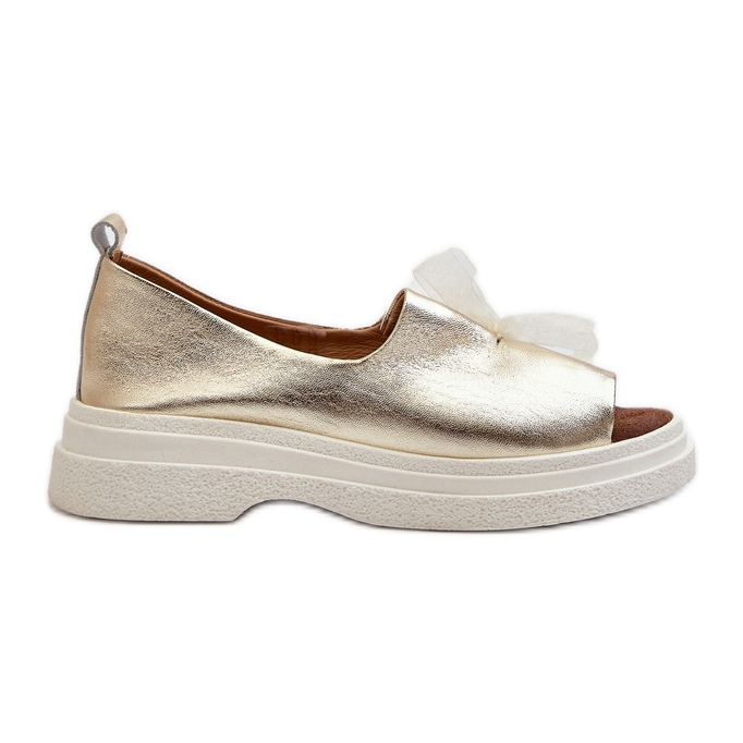 Zazoo 2939 Sandalias Mujer Piel Con Lazo, Dorado