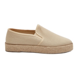 News Alpargatas De Mujer Con Plataforma Beige Naloenma