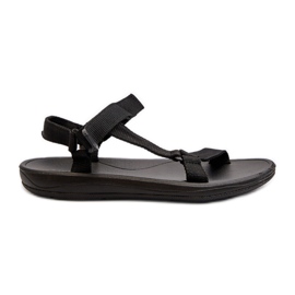 Sandalias Deportivas Mujer Con Velcro Negro Vilari