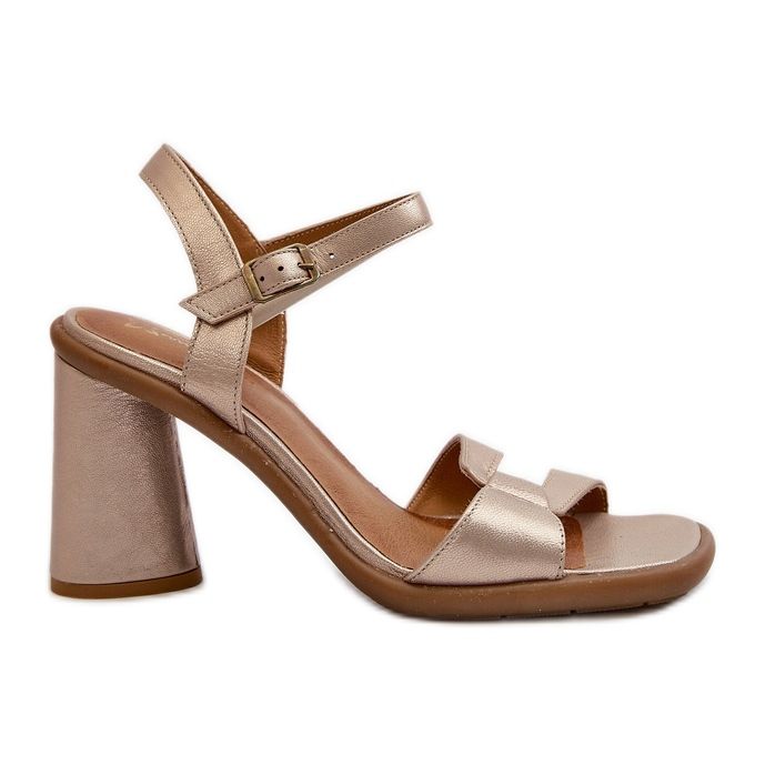 Sandalias de Piel con Tacón Alto Maciejka 06029-25 Dorado Sandalias de Piel con Tacón Alto Maciejka 06029-25 Dorado