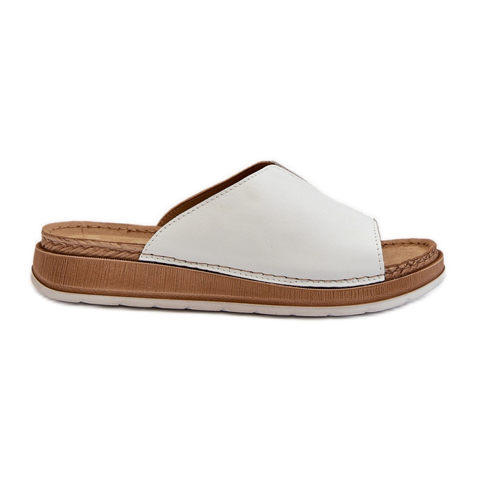 Chanclas de Mujer Cómodas Fabricadas en Piel Ecológica Inblu GS0003I1 Blanco