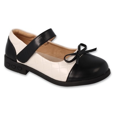 Bailarinas infantiles befado con lazo 171Y003 beige y negro