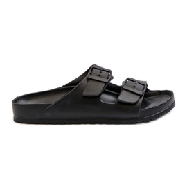 Chanclas de espuma ligera para hombre con hebillas, Avatara negra negro