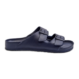 Chanclas de hombre de espuma ligera con hebillas azul marino Avatara