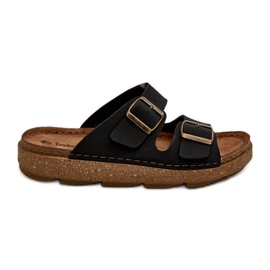 Chanclas de Hombre Ligeras y Cómodas con Hebillas Inblu MT000016 Negro