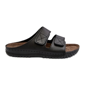 Chanclas de Hombre Cómodas con Tiras de Velcro Inblu FM00001U Negro