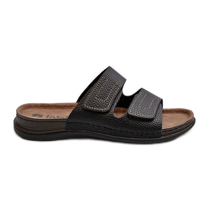 Chanclas de Hombre Cómodas con Tiras de Velcro Inblu GV00002I Negro