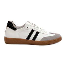 Zazoo N1068 Zapatillas Bajas Mujer Piel, Blanco
