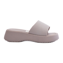 Chanclas de Mujer con Plataforma y Cuña Gris Vimarils