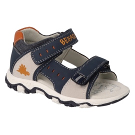 Sandalias infantil befado con aplicación de piel 170P098 azul marino