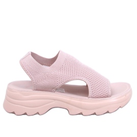 Nicai Sandalias rosa con suela deportiva.