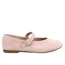 Bailarinas Soltani caqui con correa beige