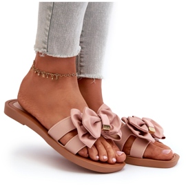 Chanclas de Mujer con Lazo, Rosa Rivarina rosado